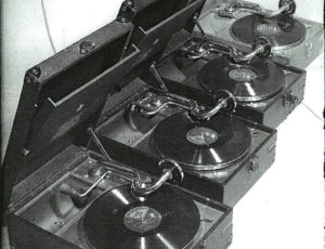 Confiscated record players (gramophones) (source: http://collections.jewishmuseum.cz)