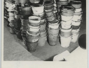 Buckets confiscated from Jewish households (source: http://collections.jewishmuseum.cz)
