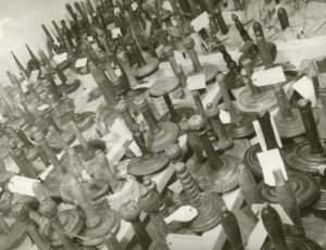 Storage depot of Torahs confiscated from provincial Jewish Religious Communities (source: http://collections.jewishmuseum.cz)
