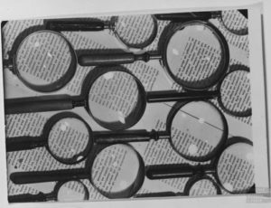 Treuhandstelle depot: Confiscated magnifying glasses (source: http://collections.jewishmuseum.cz)