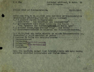 Přejímací list ze skladu Treuhandstelle (1942) (zdroj: http://collections.jewishmuseum.cz)